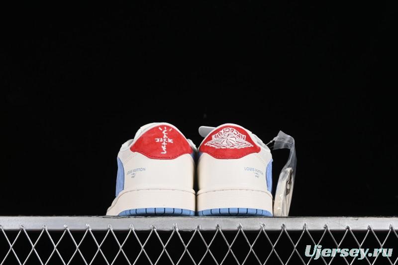 Nike Travis Scott x Fragment Design x Air Jordan 1 Low OG SP AJ1 LV Collaboration Casual Sneakers - XY2688-101