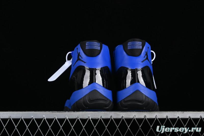 Nike Air Jordan 11 Retro High Top Basketball Shoes in Black and Blue - CT8012-400