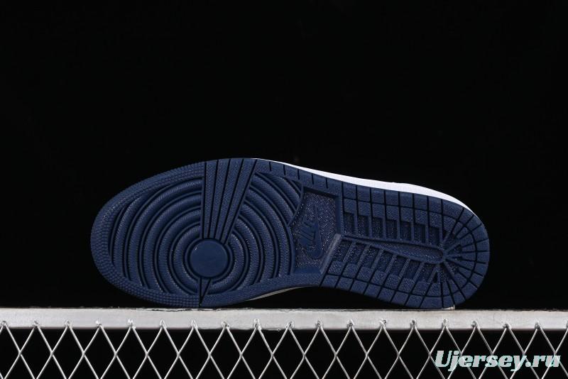 Nike Air Jordan 1 Low '85 Metallic Blue Retro Sneakers - FB9933-141