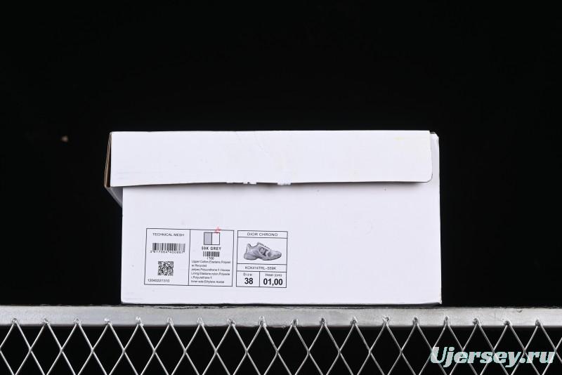 Dior Chrono Round Toe Lace-Up Lifestyle Casual Running Shoes - 59K GREY