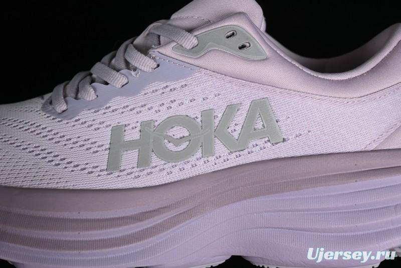 HOKA ONE ONE Bondi 8 Performance Cushion Running Shoes with Enhanced Support - 1127952 LMEL