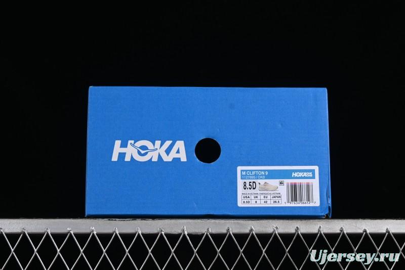 HOKA ONE ONE Clifton 9 Lightweight Breathable Knit Mesh Running Shoes - 1127895 OKB