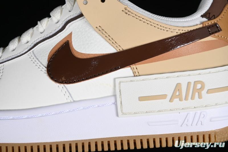 Nike Air Force 1 Shadow Low-Top Sneakers with Lightweight EVA Midsole and Anti-Slip RB Rubber Outsole - DZ1847-106