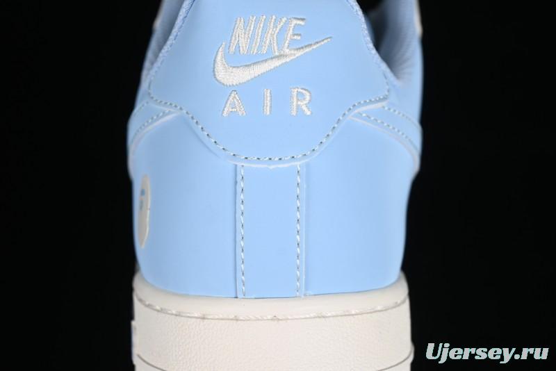 Nike Air Force 1 '07 Low Bape Collaboration - Light Grey Blue Casual Sneakers BB9599-204