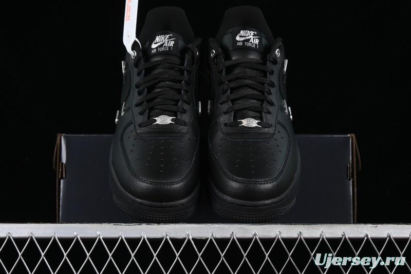 Nike Air Force 1 '07 Low Silver Swoosh Casual Sneakers - HQ1180-001