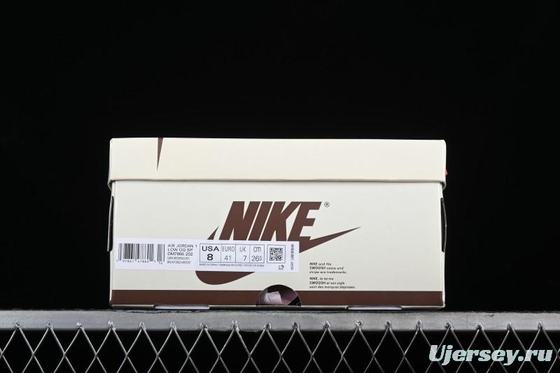 Nike Travis Scott x Air Jordan 1 Low OG AJ1 Reverse Swoosh Sneakers - DM7866-202