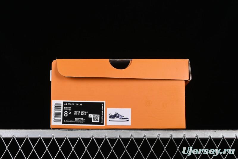 Nike Air Force 1 '07 Low LV Collaboration - Midnight Navy Low-Top Casual Sneakers - SJ2088-003