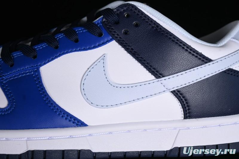 Nike SB Dunk Low Casual Skate Shoes in Black, White, and Blue - FQ8826-100