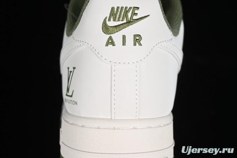 Nike Air Force 1 '07 Low LV Collaboration - Beige Green Double Swoosh Casual Sneakers - XZ6188-003