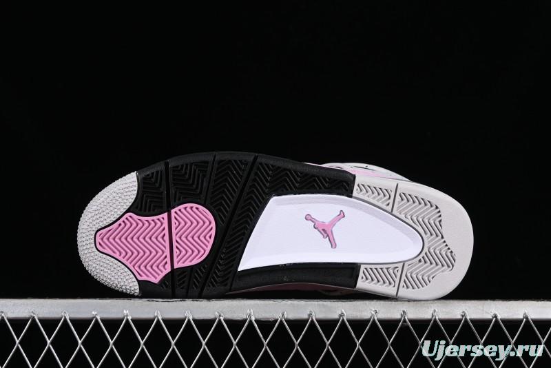 Nike Air Jordan 4 Retro Sneakers in Orchid Pink with Cement Grey Accents - AQ9129-501