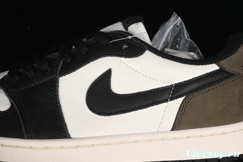 Nike Air Jordan 1 Low AJ1 Retro Basketball Shoes with Mocha Suede Accents - CZ0790-102