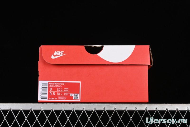 Nike Dunk Low LX SB Casual Skate Shoes in Brown Ostrich - FJ2260-001