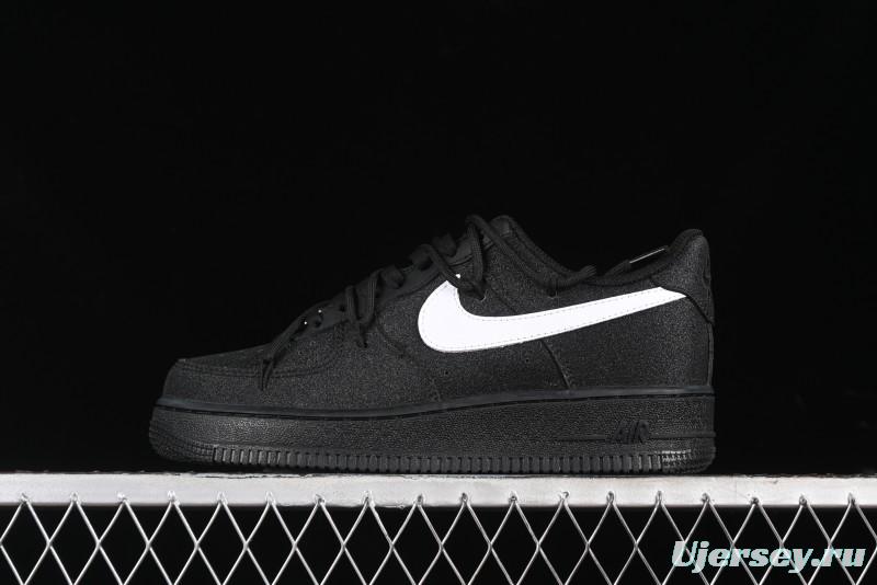 Nike Air Force 1 '07 Low White Black Starry Full Diamond Lace-Up Low-Top Casual Sneakers - ZH0316-032