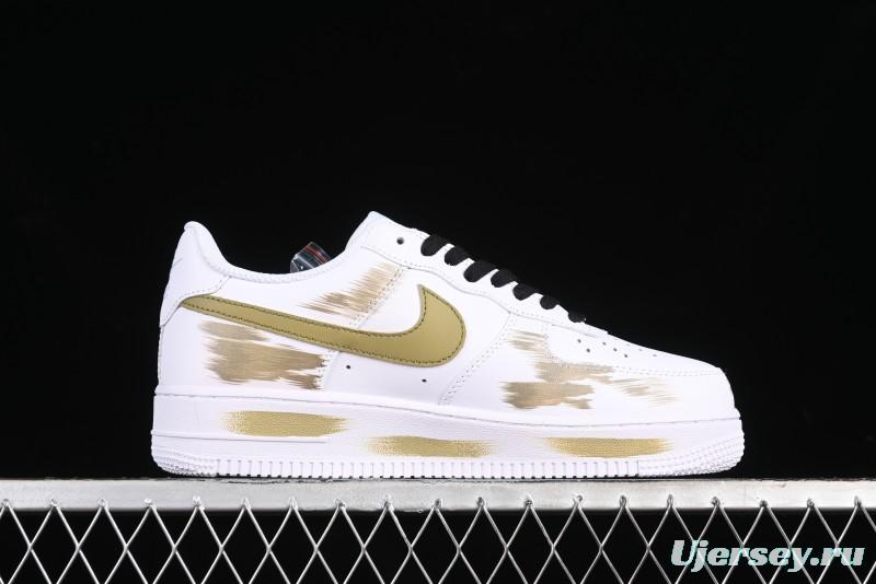 Nike Air Force 1 '07 Low Casual Sneakers with Anime-Inspired Hand-Painted Design and Triple Swoosh Shadow - CW2288-111