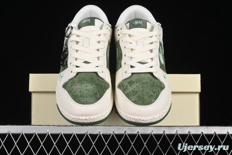 Nike SB Dunk Low Stussy Anniversary Custom Premium Low-Top Casual Sneakers - DQ1098-396
