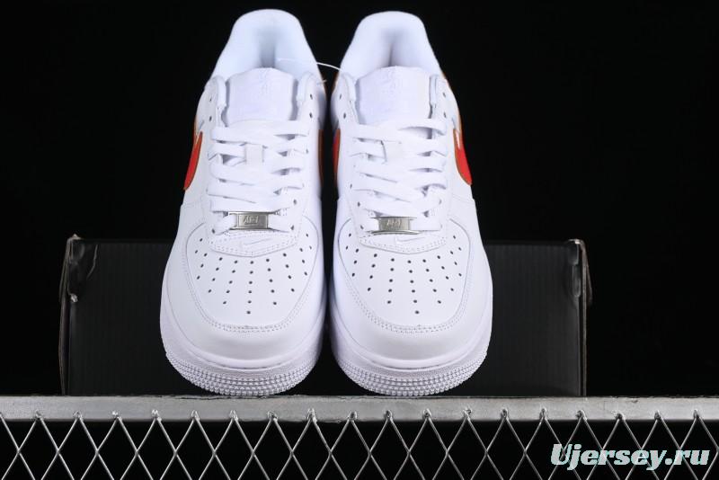 Nike Supreme x Air Force 1 Low Casual Sneakers with Full-Grain Leather and 3/4 Air Cushion - CU9225-101