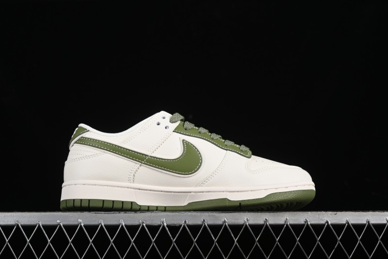 Nike SB Dunk Low x Supreme Stone Island Collaboration Beige Green Starry Sky Anniversary High-End Custom Low-Top Casual Skate Shoes - BB9866-004