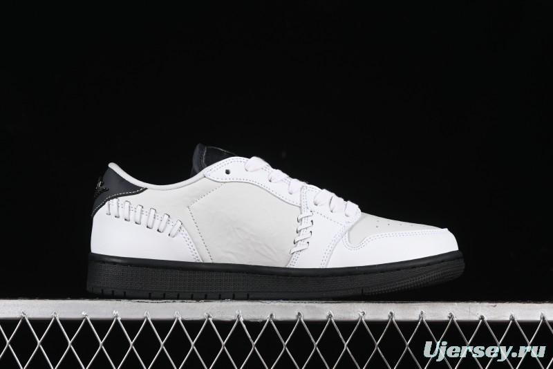 Nike Air Jordan 1 Low Method of Make Casual Sneakers with Metallic Grey Design - HM3689-001