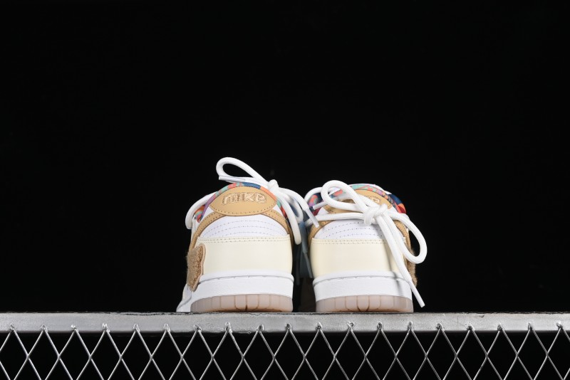 Nike Dunk Low Cake Bear White Yellow Low-Top Casual Sneakers - FN8913-141