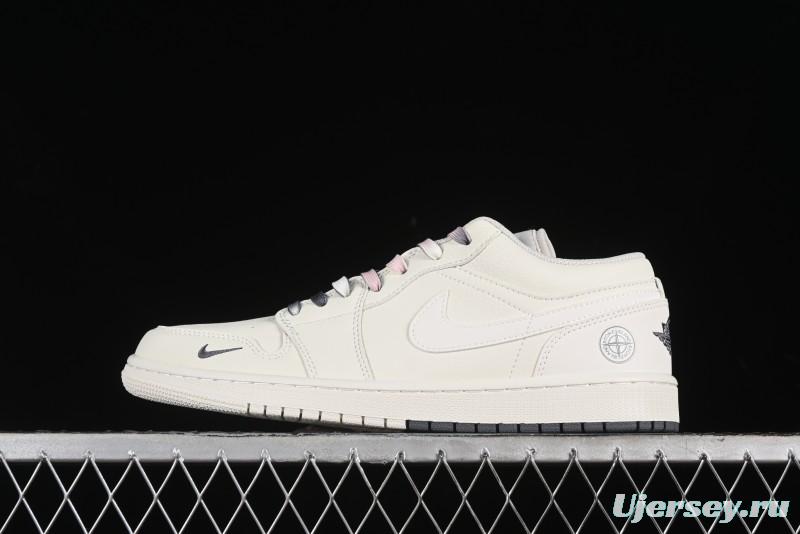 Nike Air Jordan 1 Low Retro Basketball Shoes Stone Island Collaboration - DC2024-025