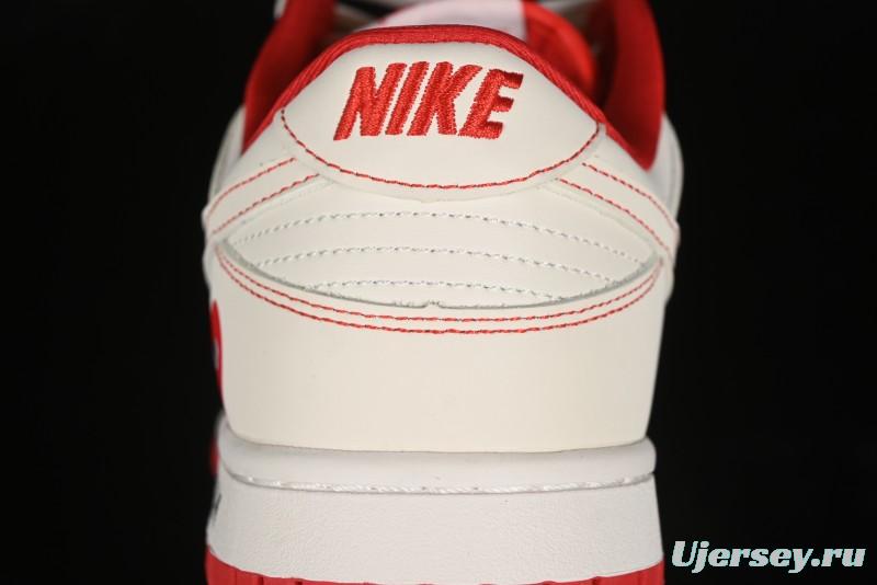 Nike SB Dunk Low Comme des Garcons Collaboration - Off-White Small Red Hook Anniversary High-End Custom Low-Top Casual Skate Shoes - KK1688-100