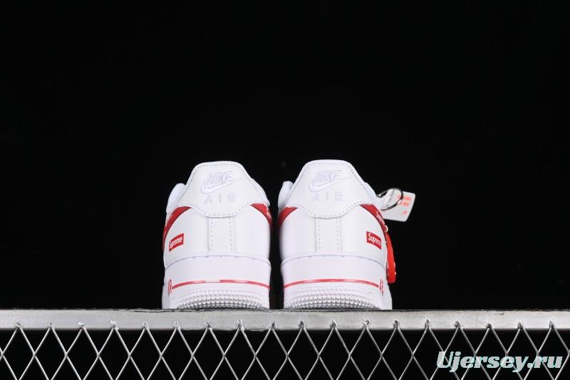 Supreme x Nike Air Force 1 '07 Low Casual Sneakers with Full-Length Air Solo Cushion - CU9225-010