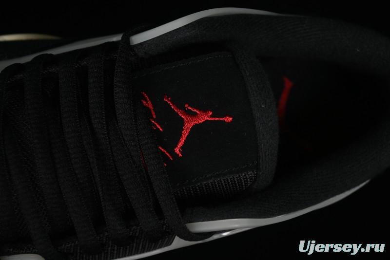 Nike Air Jordan 4 Remastered Sneakers in Black with Textile Mesh, Leather and Suede - FQ7939-006