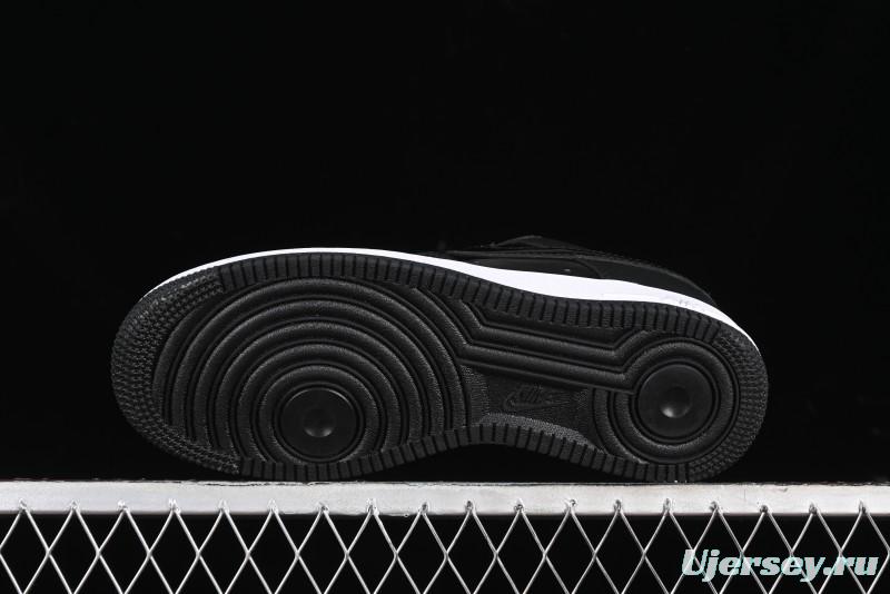 Nike Air Force 1 '07 Low Patent Leather All Black Casual Sneakers - AH6827-001