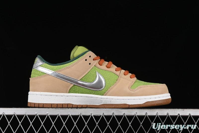 Nike SB Dunk Low Casual Skate Shoes with Escargot-Inspired Vanilla Garlic Butter Colorway - FQ7585-200