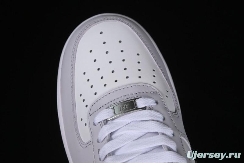 Nike Air Force 1 '07 Low Casual Sneakers with Anime-Inspired Light Gray Purple Spray Paint Design - DY8899-004