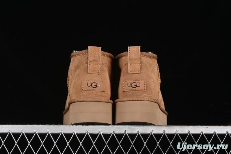 UGG Classic Ultra Mini Platform 3CM Wool Short Boots with TREADLITE Outsole - 1135092
