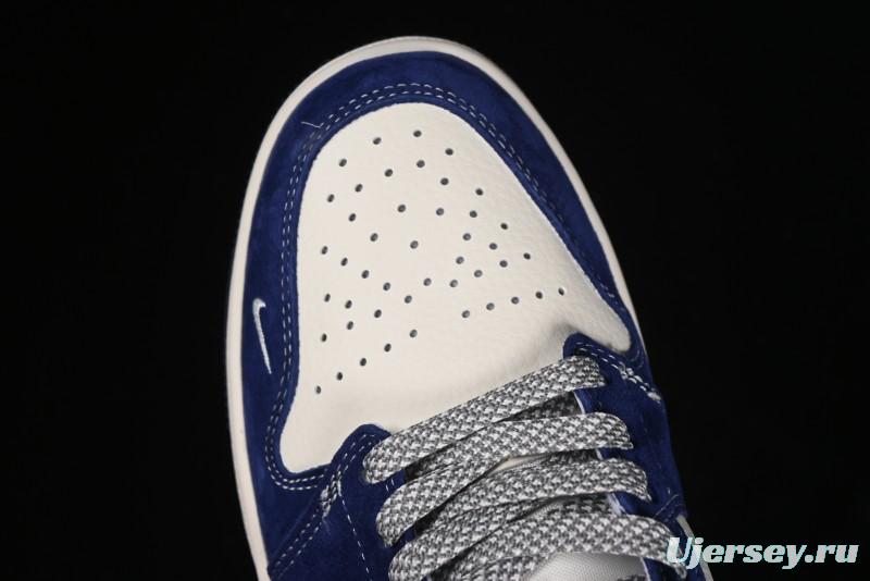 Nike Air Jordan 1 Low OFF-WHITE Collaboration - Qilin Blue Retro Basketball Shoes - WG8850-013