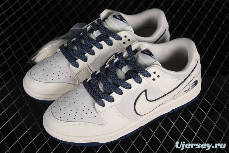 Nike SB Dunk Low The North Face Collaboration - Deep Blue Pig Anniversary High-End Custom Low-Top Casual Skate Shoes - XX2025-325