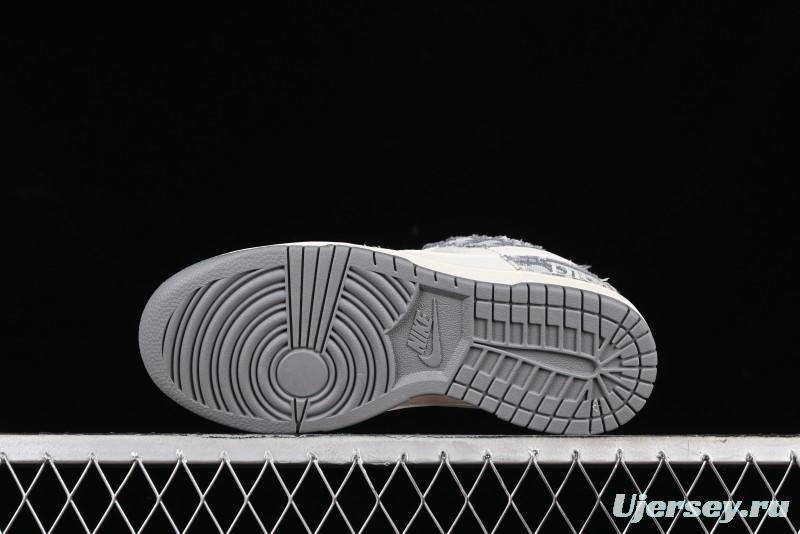 Nike SB Dunk Low Dior Collaboration - Suede Gray Anniversary High-End Custom Low-Top Casual Skate Shoes - XY1688-004