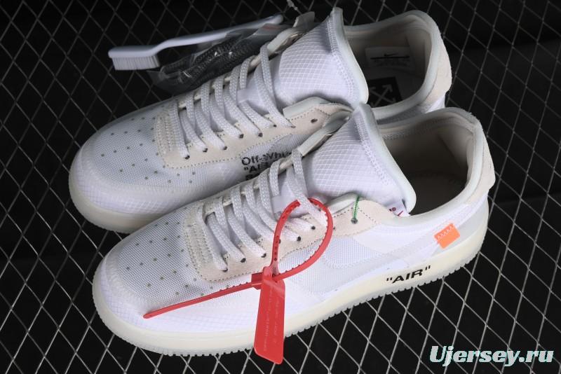 Nike Off White x Air Force 1 Low OW Transparent White Sneakers - AO4606-100
