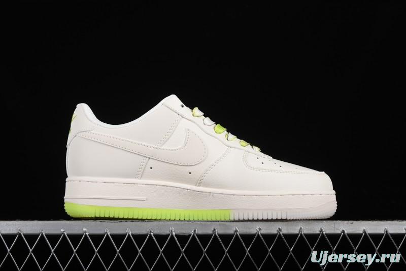 Nike Air Force 1 '07 Low Supreme Casual Sneakers in White-Fluorescent Green - BB7577-219