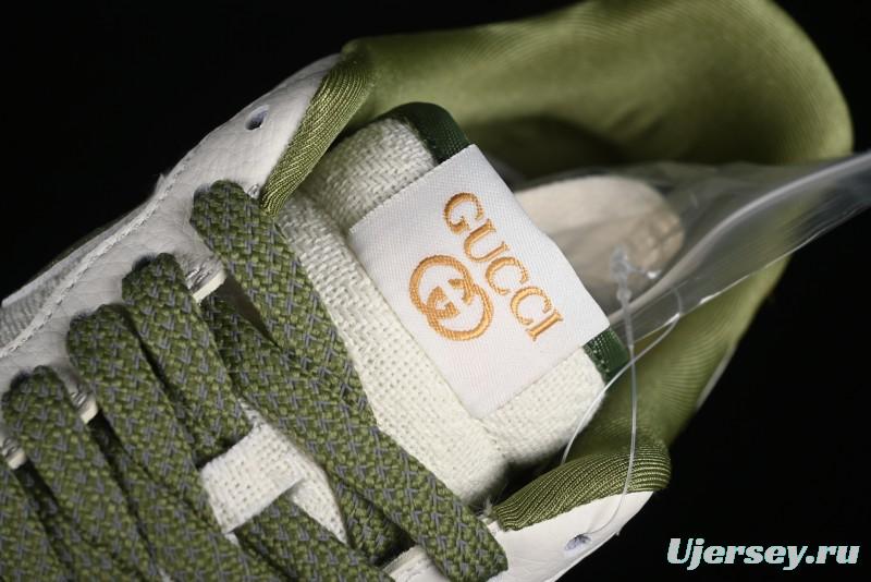 Nike Air Force 1 '07 Low Gucci Collaboration - Beige Green Linen Casual Sneakers - XZ3398-588