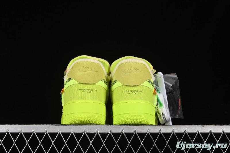 Nike Off White x Air Force 1 Low OW Transparent Yellow Sneakers - AO4606-700