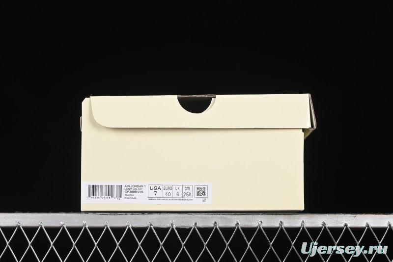 Nike Travis Scott x Fragment Design x Air Jordan 1 Low OG SP AJ1 Supreme Collaboration - CF3688-015