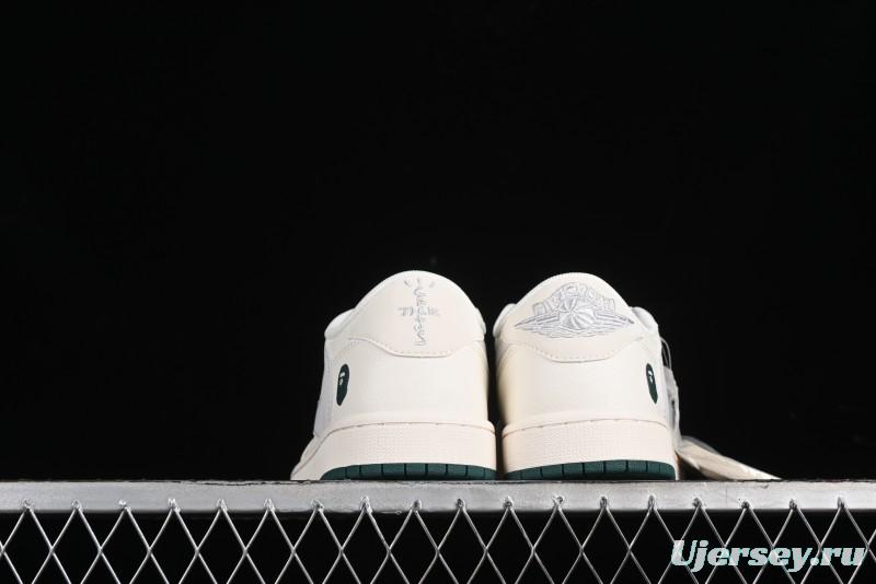 Nike Travis Scott x Fragment Design x Air Jordan 1 Low AJ1 Bape Collaboration - XY2688-100