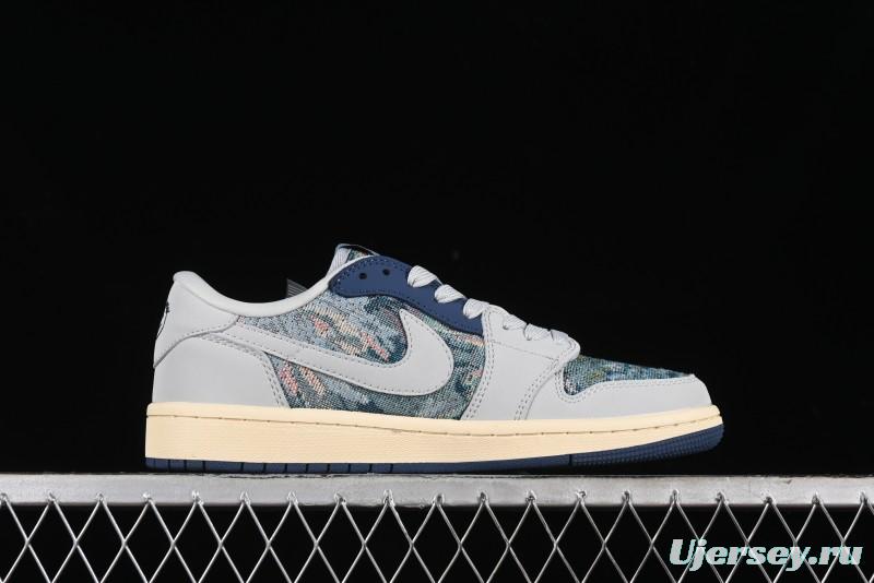 Nike Travis Scott x Fragment Design x Air Jordan 1 Low OG SP Retro Sneakers - JH6088-707