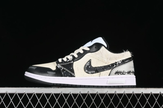 Nike Air Jordan 1 Low AJ1 Panda Prank Universe Exploration Custom Casual Sneakers - 553558-132