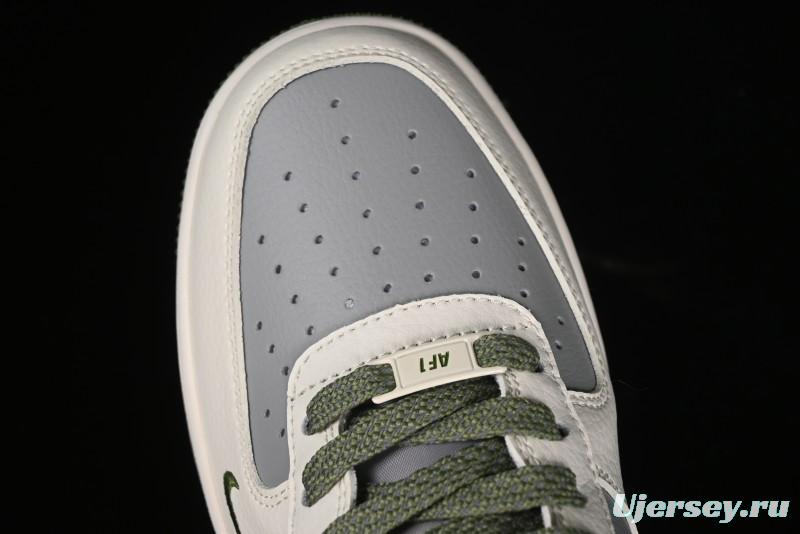 Nike Air Force 1 '07 Low Bape Collaboration - Dark Green Grey Low Top Casual Sneakers BB6566-205
