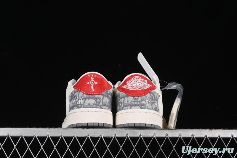 Nike Travis Scott x Fragment Design x Air Jordan 1 Low OG SP AJ1 Low Top Casual Sneakers - XY2688-113