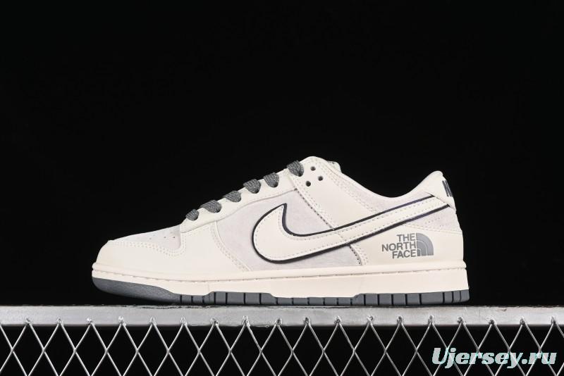 Nike SB Dunk Low The North Face Collaboration - Cement Grey Pig Anniversary High-End Custom Low-Top Casual Skate Shoes - XX2025-326