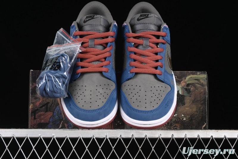 Nike Dunk Low Retro Deconstructed Casual Sneakers with Black Myth WuKong Theme - DV2433-109