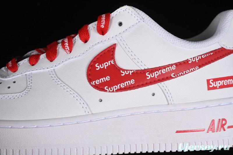 Supreme x Nike Air Force 1 '07 Low Casual Sneakers with Full-Length Air Solo Cushion - CU9225-010