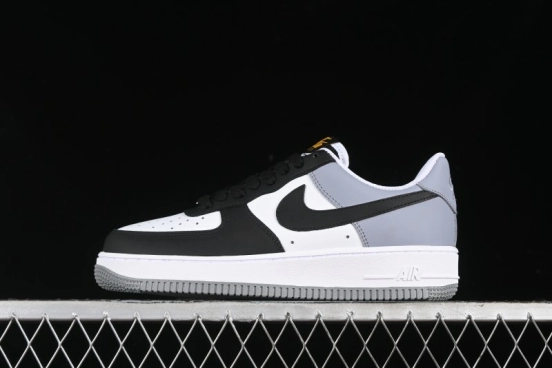 Nike Air Force 1 '07 Low Casual Sneakers in Black, White, and Gray - FB7162-081