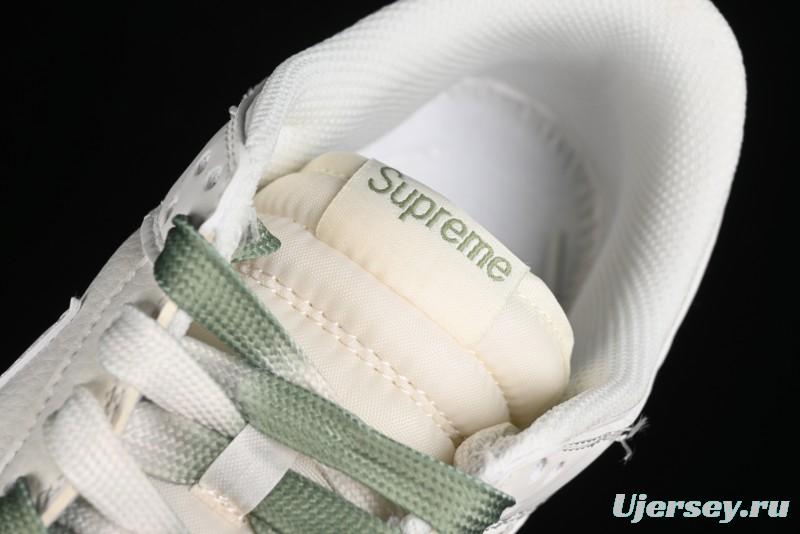 Nike SB Dunk Low Supreme Collaboration - Beige Green Two-Tone Anniversary High-End Custom Low-Top Casual Skate Shoes - BB8675-109