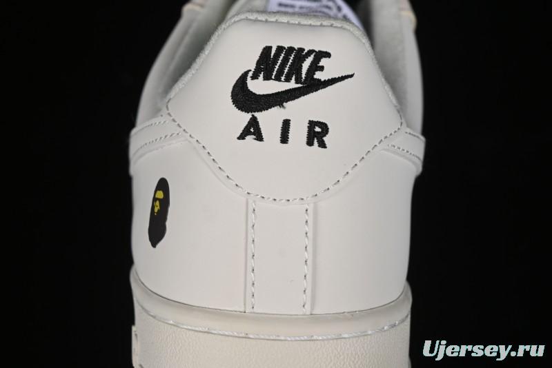 Nike Air Force 1 '07 Low Bape Collaboration - Black Beige Starry Sky Low Top Casual Sneakers - FG6688-103